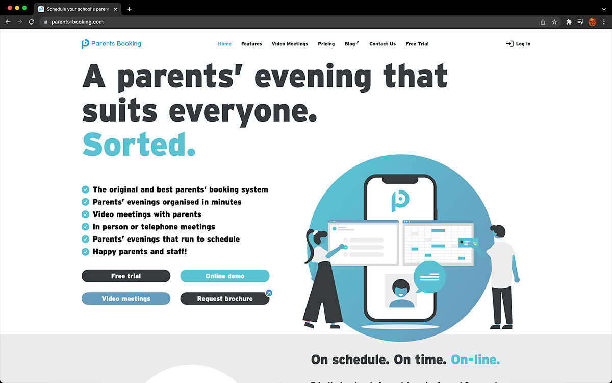 parents-booking.com home page